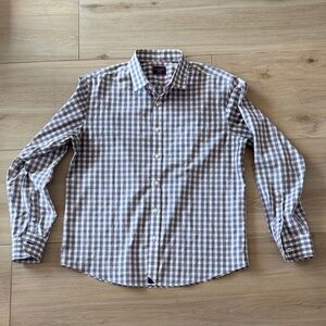 UNTUCKit Men's Blue and White Checkered Shirt